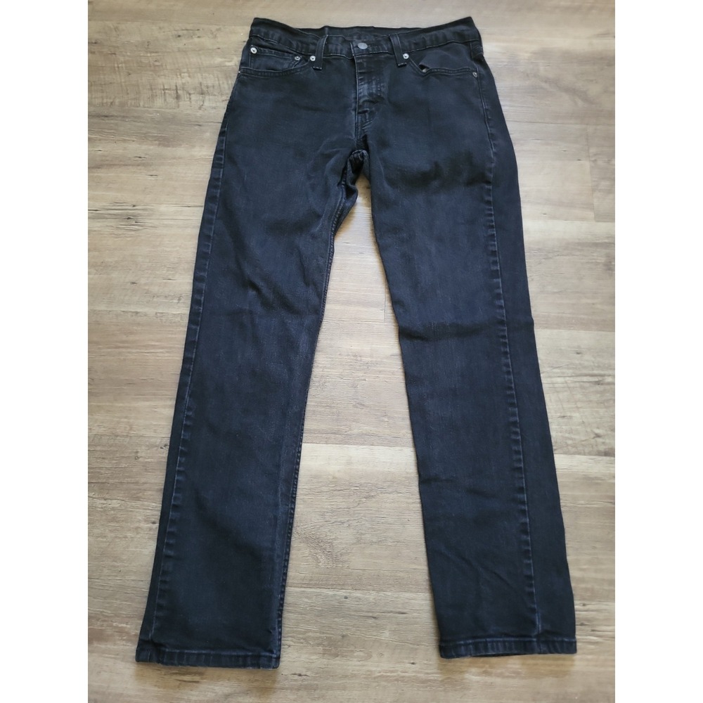 Levi's 511 Slim Fit‎ Jeans Mens 32x30 Black Excellent Washed Stretch Denim